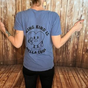 Upcycled American Eagle Size Small Pocket Tee Being Kind is Hella Cool